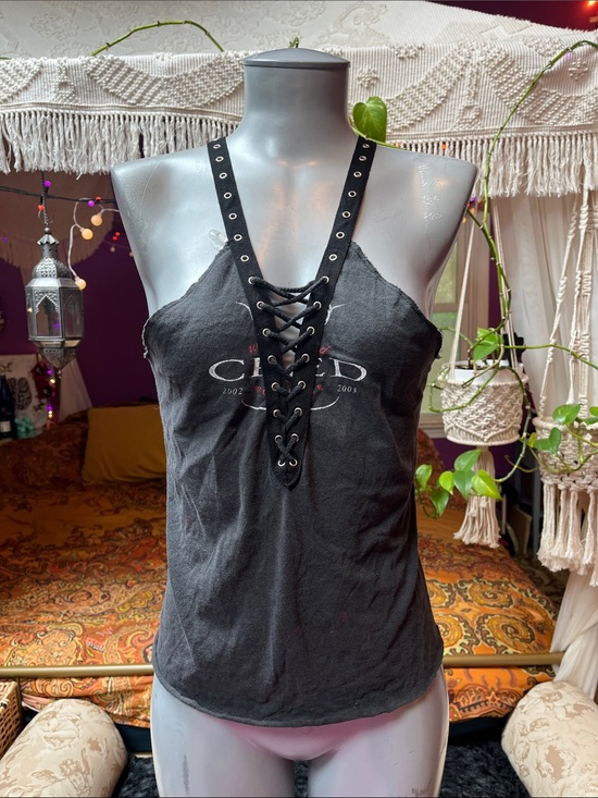 Furst Of A Kind Tops - Vintage Y2K Rock indiesleaze grunge lace up grommet Creed band graphic top